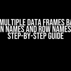 Merge Multiple Data Frames Based on Column Names and Row Names in R: A Step-by-Step Guide