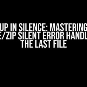 Zipping Up in Silence: Mastering Golang Archive/Zip Silent Error Handling for the Last File